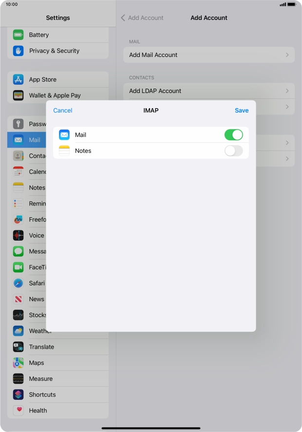Press Save. Your email account has now been set up. To select more settings for incoming and outgoing server, proceed with the following steps.