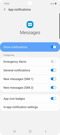 Press the indicator next to 
