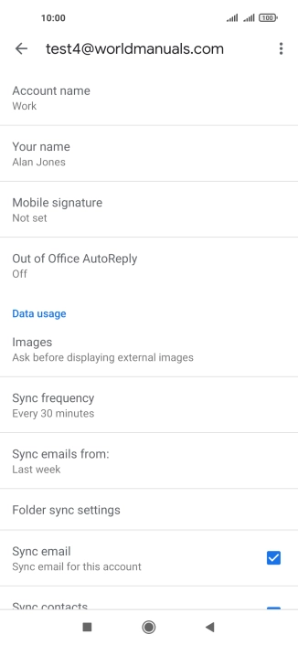 Press Account name and key in the required name.