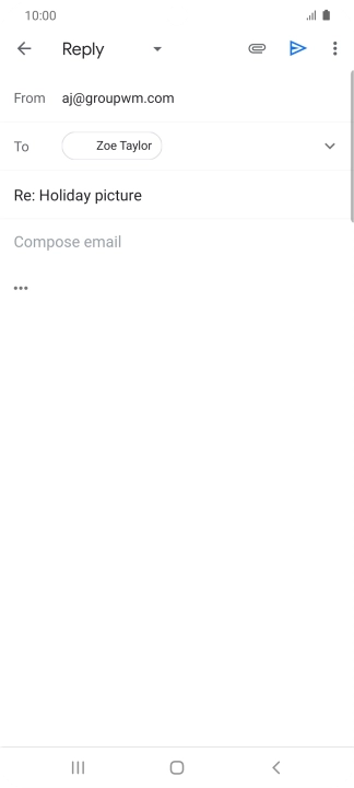 Press the text input field and key in the required text.