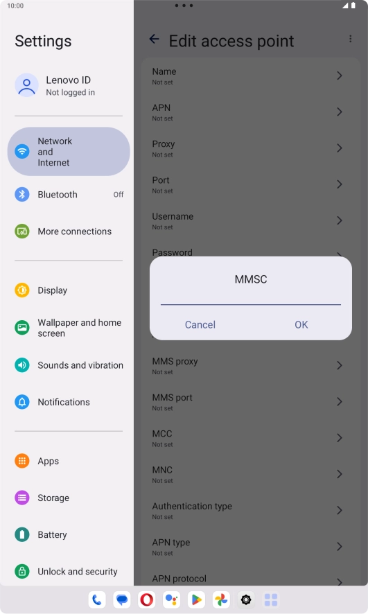 Key in http://mms.vodafone.co.uk/servlets/mms and press OK.