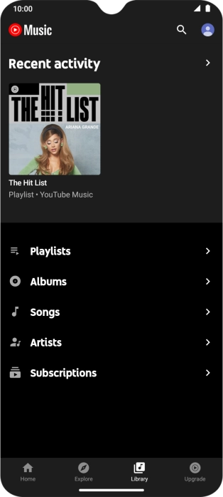 Press the required category and go to the required audio file.