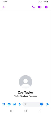 Write the required message and press the send icon.