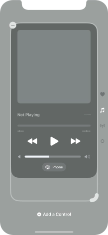 Press the remove icon on the required Control Centre page to remove it from Control Centre.