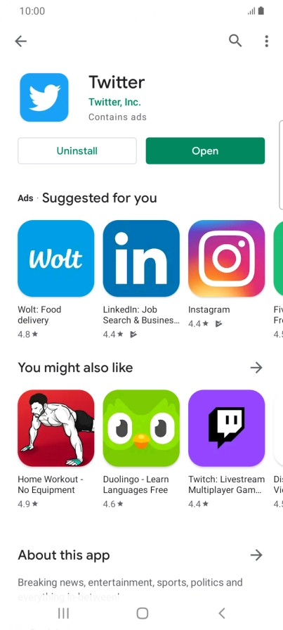 Press the Home key to return to the home screen.