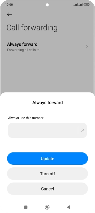 Press Turn off.