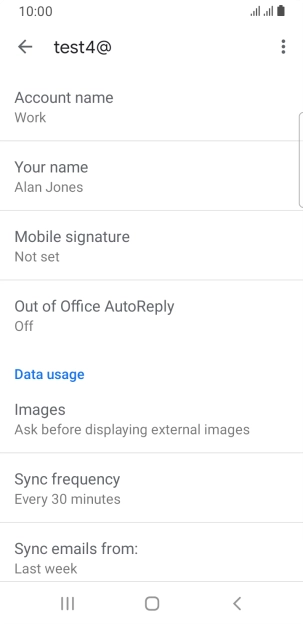 Press Account name and key in the required name.