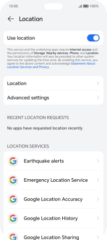Press Google Location Accuracy.