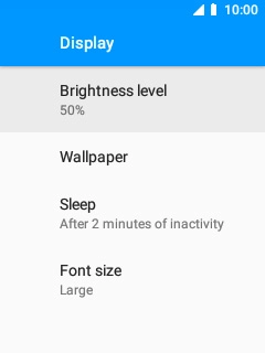 Select Brightness level.