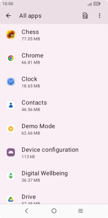 Press the required app.