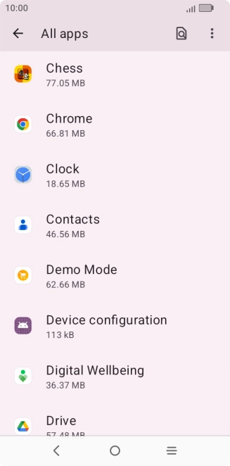 Press the required app.