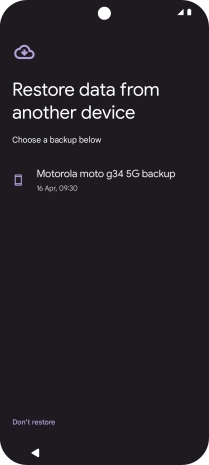 Press the required backup and your phone restores the content of the selected backup. Subsequently, follow the instructions on the screen to set up your phone and prepare it for use.