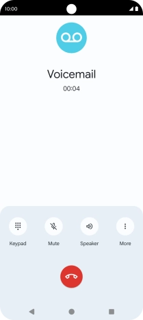 Press the end call icon.