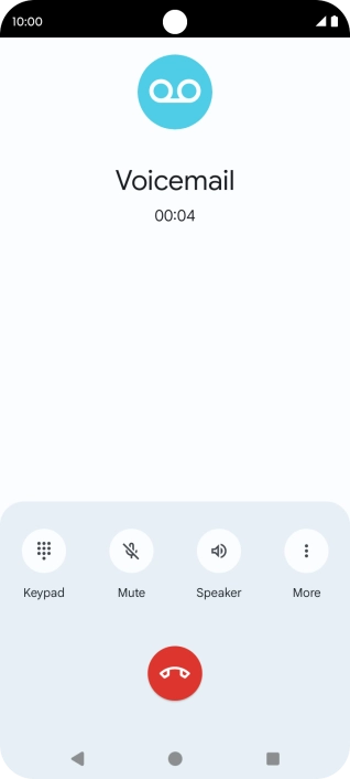 Press the end call icon.
