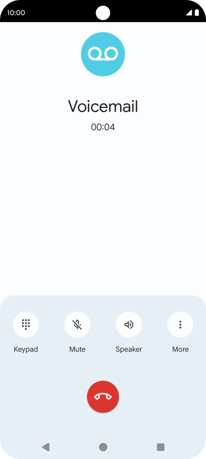 Press the end call icon.