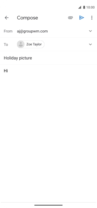 Press the attachment icon.