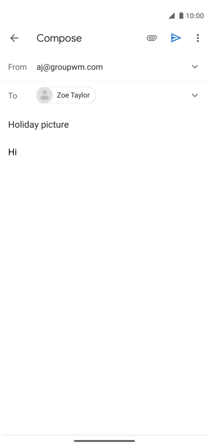 Press the attachment icon.