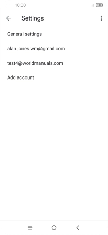 Press the required email account.