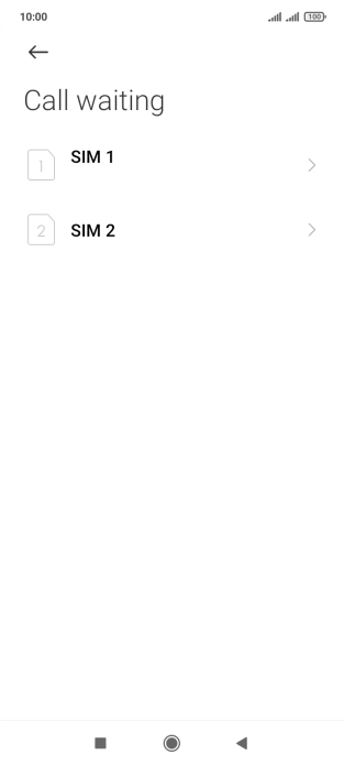 Press the required SIM.