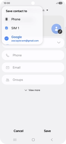 Press the required Google account.