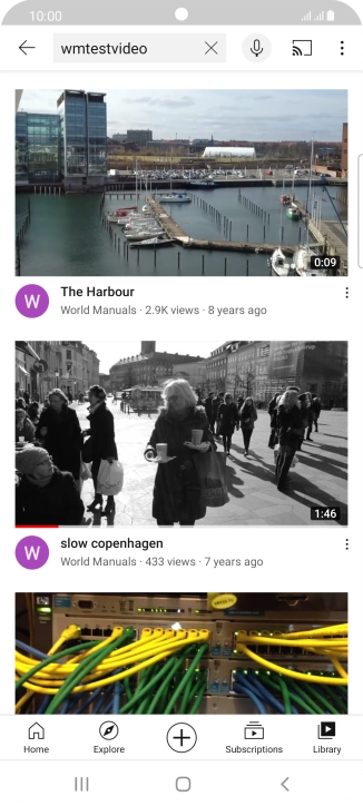 Press the required video clip.