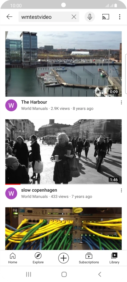 Press the required video clip.