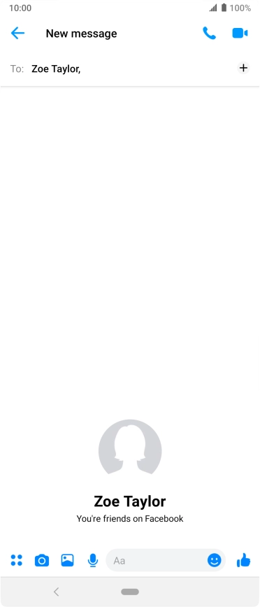 Press the text input field.
