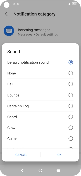 Press the required message tones to hear them.
