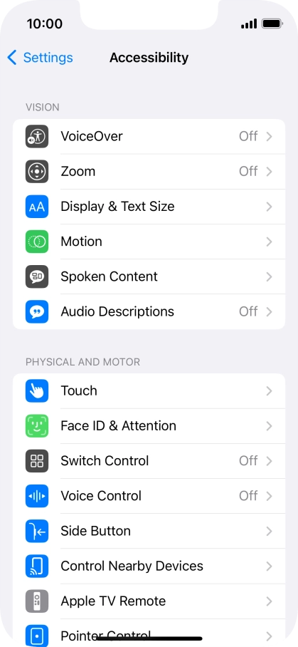 Press Display & Text Size.
