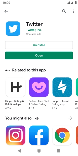 Press the Home key to return to the home screen.