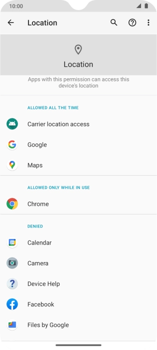 Press the required app.