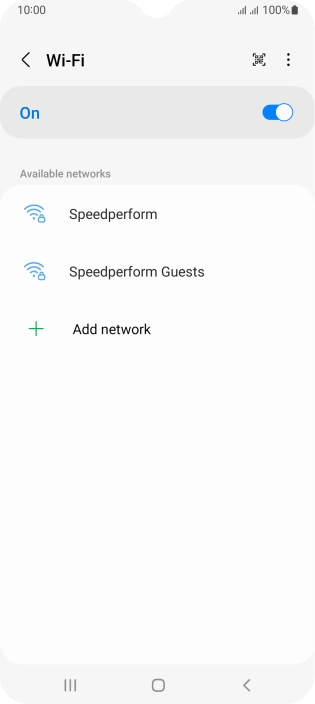 Press the menu icon.