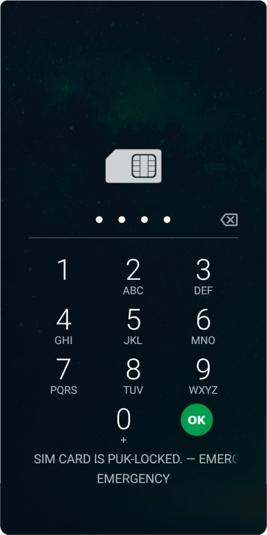 Key in the new PIN again and press OK.
