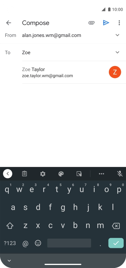Press the required contact.