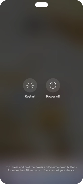 Press Power off.