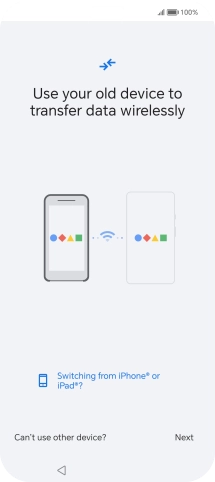 Follow the instructions on the screen to transfer content from another phone.