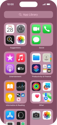 Press the required app.