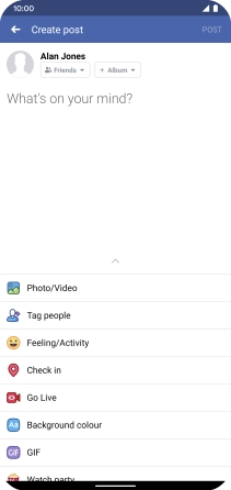 Press the text input field.