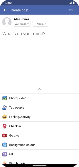 Press the text input field.