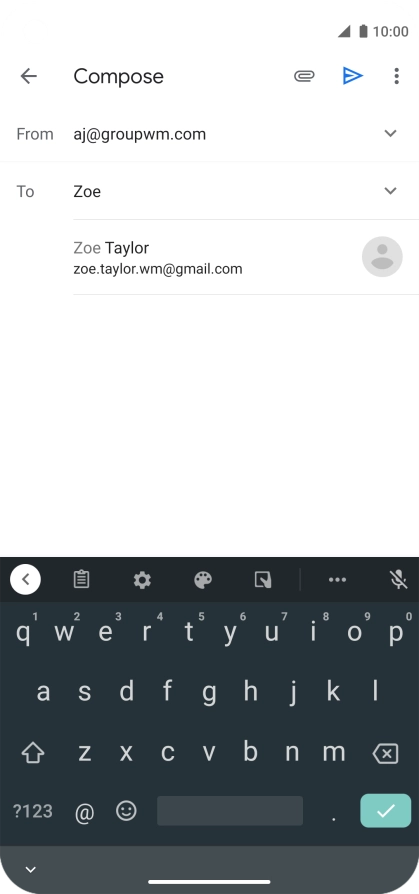 Press the required contact.