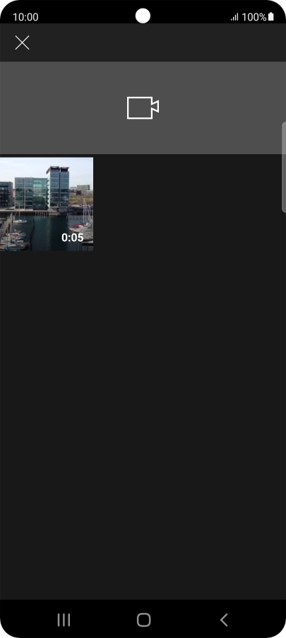 Press the required video clip.
