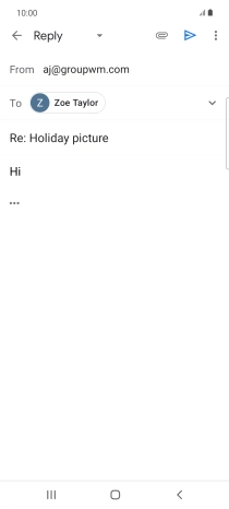 Press the send icon.