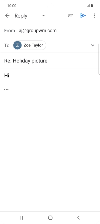 Press the send icon.