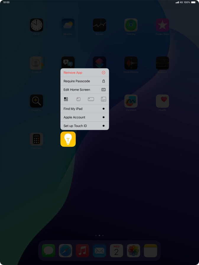 Press Remove App.