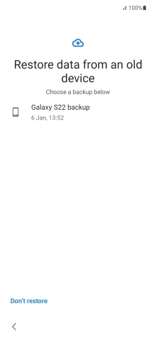 Press the required backup and your phone restores the content of the selected backup. Subsequently, follow the instructions on the screen to set up your phone and prepare it for use.