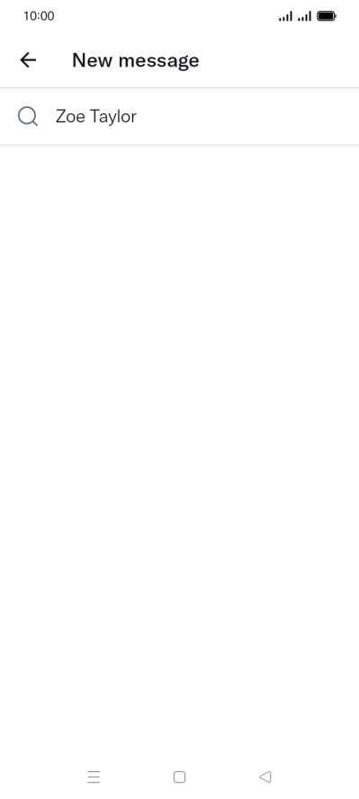 Key in the first letters of the recipient's name and press the required contact.