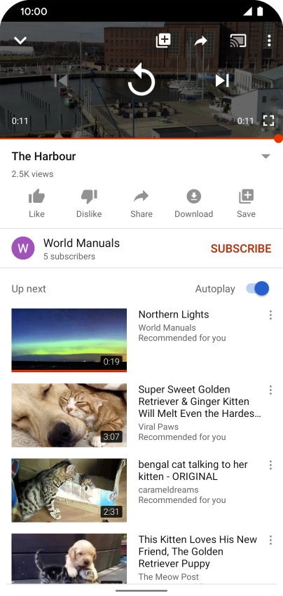 Slide your finger upwards starting from the bottom of the screen to return to the home screen.