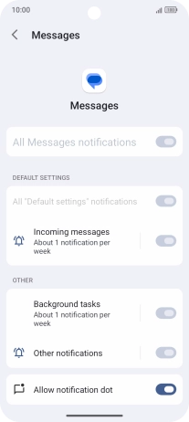 Press the indicator next to 