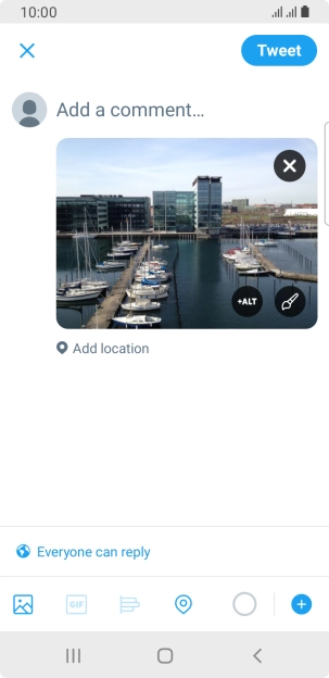 Press the text input field.