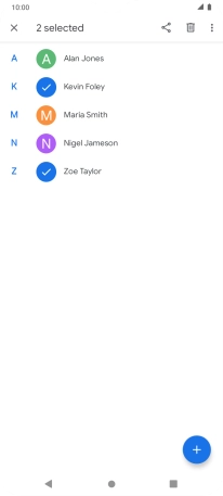 Press the menu icon.